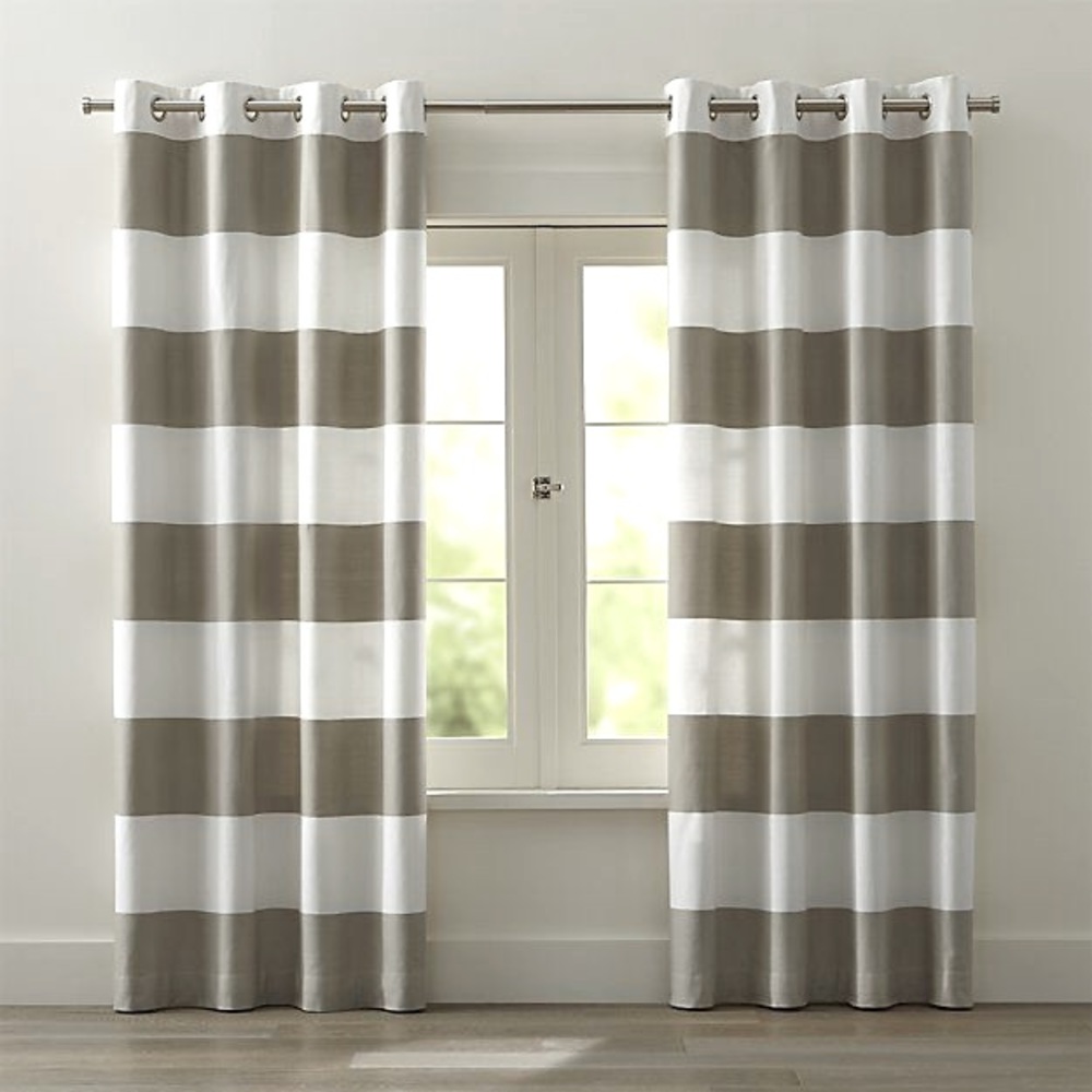 Crate and Barrel striped curtain panels (2)